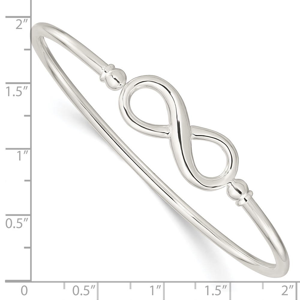 silver bracelet 6.30gms 0.925% polished flexible infinity bracelet
