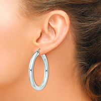 silver hoop earrings 7.00 gms 0.925% sterling silver rhodium plated 5mm hoops