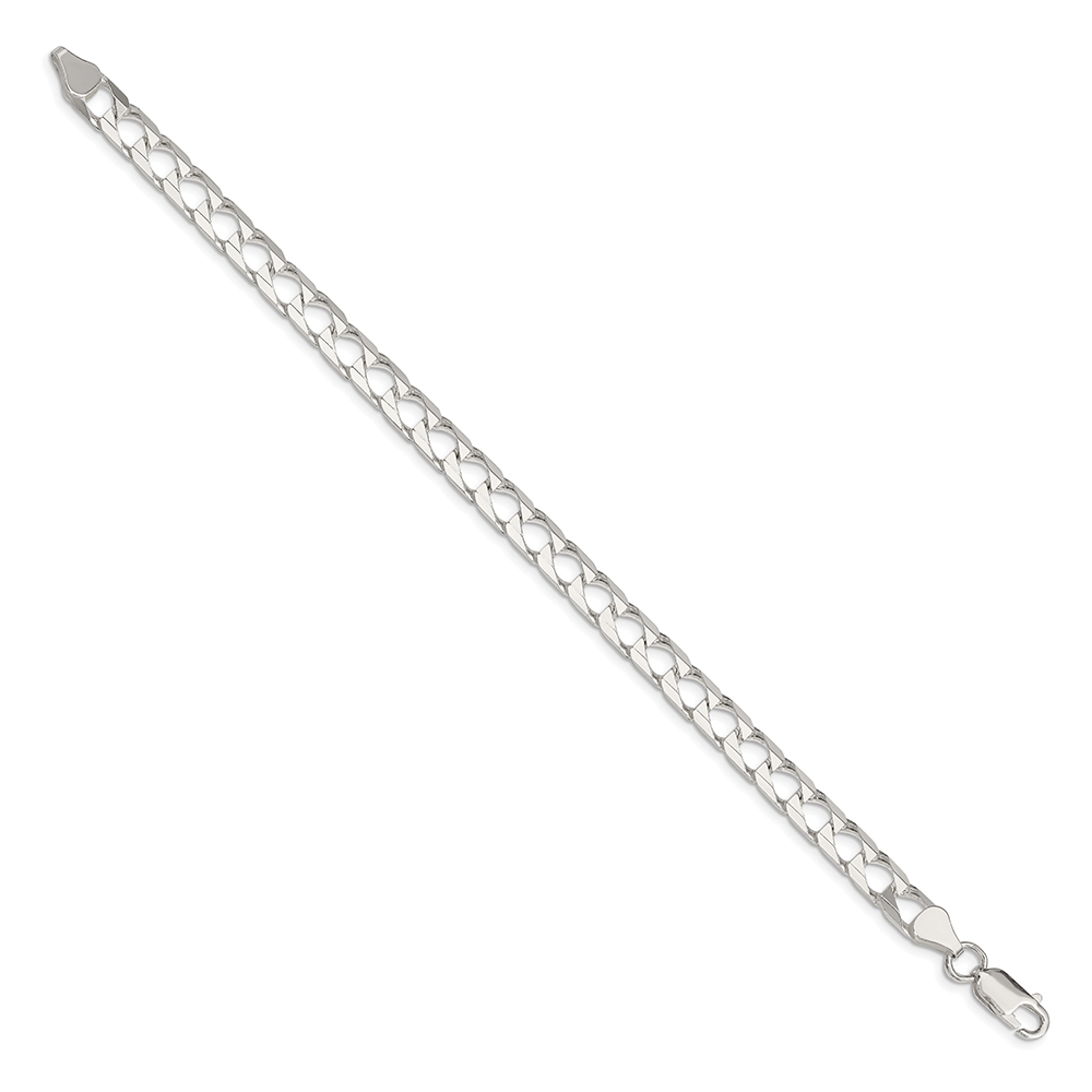 silver figaro bracelet 12.30 gms 0.925% sterling silver flat open curb 8
