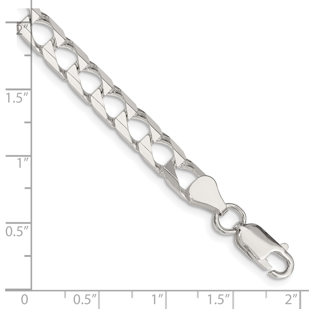 silver figaro bracelet 12.30 gms 0.925% sterling silver flat open curb 8