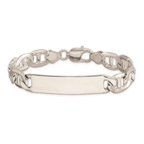 silver bracelet 28.20gms 0.925% sterling silver engraveable anchor link 8.5