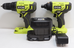 ryobi  p215vn, p235avn, p189 1.5 ah battery, p118b charger with soft carry bag
