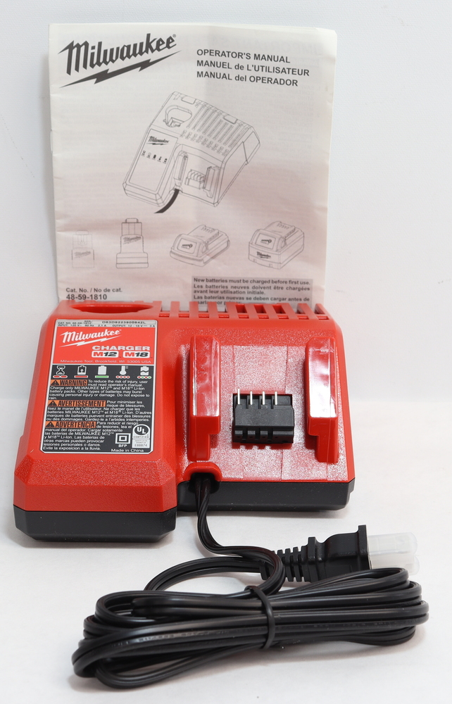 MILWAUKEE 48-59-1812 M12/M18 BATTERY CHARGER WITH MANUAL