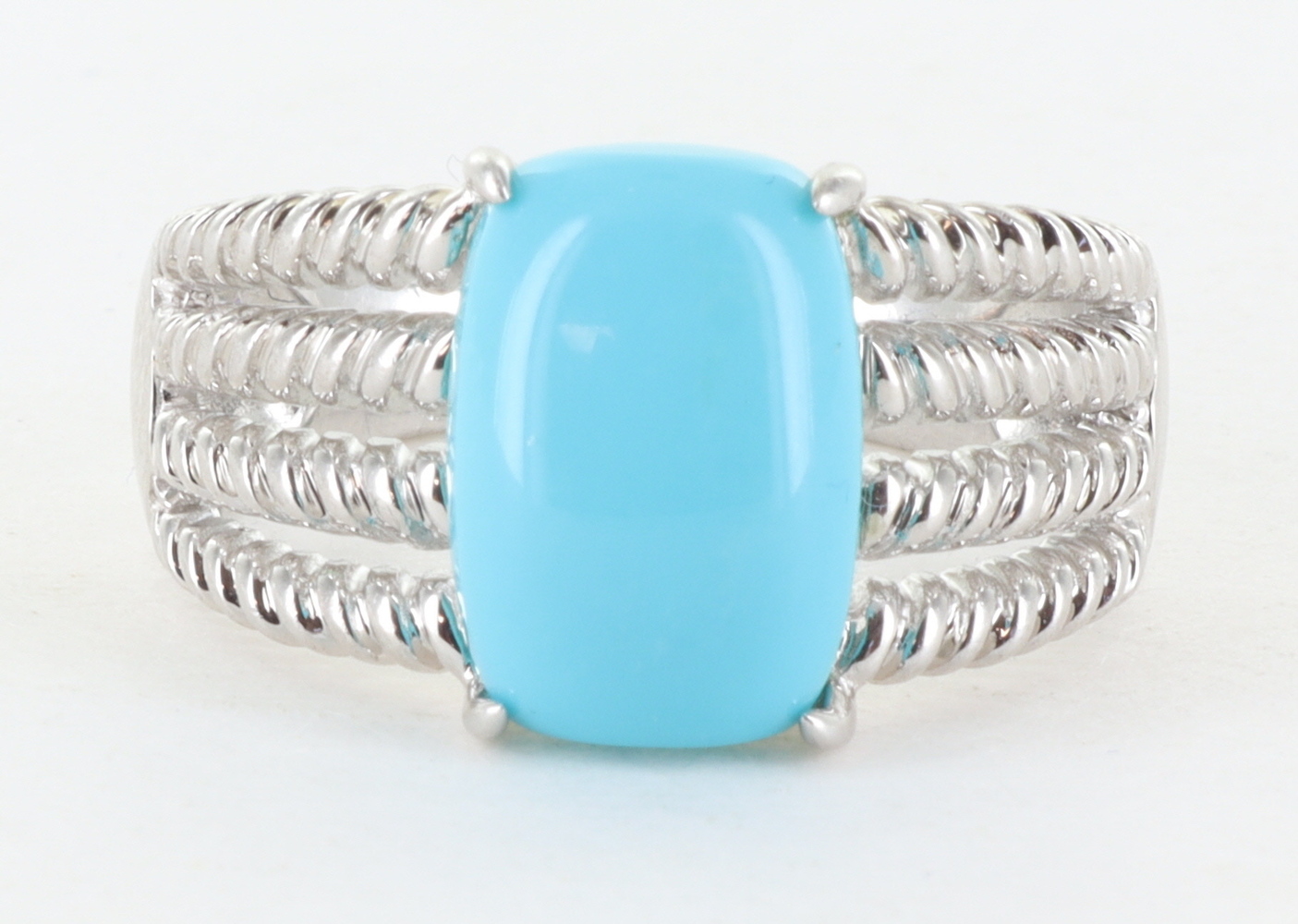 Ladies 925 Sterling Silver Sleeping Beauty Turquoise Ring Size 8 ...