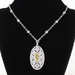 Judith Ripka Sterling Silver Diamonique & Canary Necklace 18