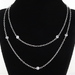 Ladies Tacori 925 Sterling Silver Diamonique Station Drop Necklace 32"