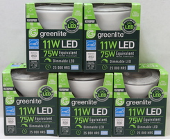5 Pack - Greenlite LED 11w Dimmable LED Indoor & Outdoor Floodlight