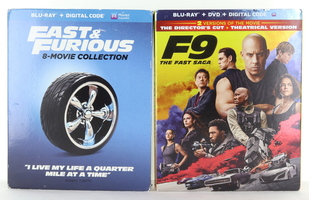 Fast & Furious 8-movie Collection + F9 The Fast Saga Blu-Ray Bundle