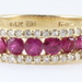  Effy Ruby Royale 14K Yellow Gold Pave Ruby & Diamond Band Size 7