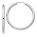 Sterling Silver Rhodium Plated 3x40 Endless Tube Hoop Earrings