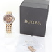 Bulova Women's Quartz Diamond Accent Rose Gold Stainless Steel Watch 32mm 98L266