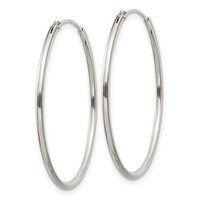 Sterling Silver 1.3mm Hoop Earrings (Small)