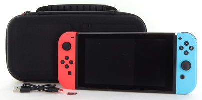 Nintendo Switch (HAC-001) 32GB, Red/Blue Joy-Cons, 32GB Card *Missing Kickstand*