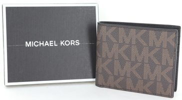 Michael Kors Jet Set Slim Billfold Leather Wallet Brown 86F2SMNF5B