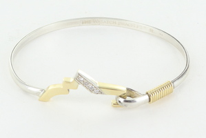 The Wasatch Diamond Bracelet With Sterling & 18k Gold Utah Mountain Range