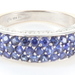 Vintage Louis Feraud 18k White Gold Sapphire and Diamond Ring