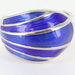 Vintage Davis Andersen Norway Blue Enamel Sterling Silver Ring, Size 6