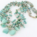 Vintage Turquoise 4-Strand Shell Heishi Nugget Style Necklace
