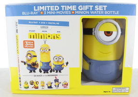 Minions Gift Set (Blu-Ray + 3 Mini-Movies + Minion Water Bottle) 