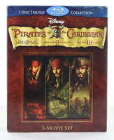 Pirates of the Caribbean 7-Disc Trilogy Collection (Blu-ray, 2011)