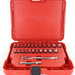 Milwaukee 48-22-9004, 25pc Metric-SAE 1/4" Drive Ratchet/Socket Set, Anti-Roll