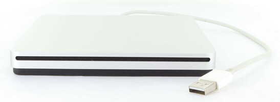 Apple USB SuperDrive (A1379) External Disc/DVD Drive/Writer/Burner, Silver