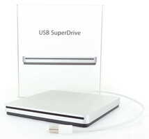 Apple USB SuperDrive (A1379) External Disc/DVD Drive/Writer/Burner, Silver, Box