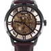 Fossil Townsman Automatic Skeleton Dial Men's Watch (ME3098) Dark Brown Leather