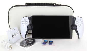 Sony PlayStation Portal Remote Player, White (CFI-Y1001) w/ Charging Stand, Case