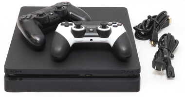Sony PlayStation 4 Slim 500GB (CUH-2015A), w/ 2 Controllers, HDMI, Power Cord
