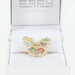 EFFY  Watercolors 14K Gold Multi Sapphire Diamond Butterfly Ring, Size 7 w/ Box