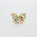 EFFY  Watercolors 14K Gold Multi Sapphire Diamond Butterfly Ring, Size 7 w/ Box