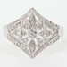 JWBR Sterling Silver 925 CZ Diamonique Statement Ring, Size 8