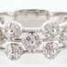  ESPO Sterling Silver 925 CZ Diamonique Ornate Floral Ring, Size 8
