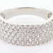 SW Sterling Silver 925 CZ Diamonique Wide Band Statement Cocktail Ring, Size 8