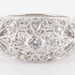 Tacori Sterling Silver 925 CZ Vintage Filigree Art Deco Ring, Size 8