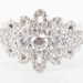 SW Sterling Silver 925 CZ Diamonique Royal Lace Ribbon Ring, Size 8